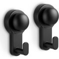 thumbnail image 1 of Shower Hooks for Inside Shower,No-Drill Removable&Reusable Towel Hooks for Bathroom,Heavy Duty Suction Cup Hooks for Glass Window,2 Pack(Black), 1 of 10
