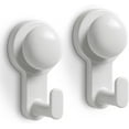 thumbnail image 1 of Shower Hooks for Inside Shower,No-Drill Removable&Reusable Towel Hooks for Bathroom,Heavy Duty Suction Cup Hooks for Glass Window,2 Packs(White), 1 of 10