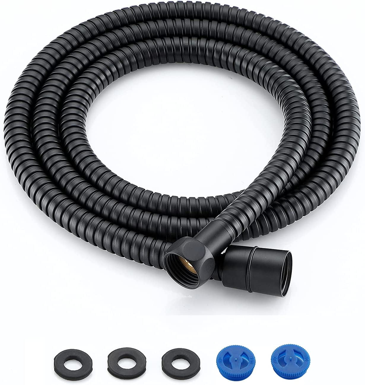 Shower Hose 1.5M Matte Black, Universal Shower Hose in Stainless Steel ...