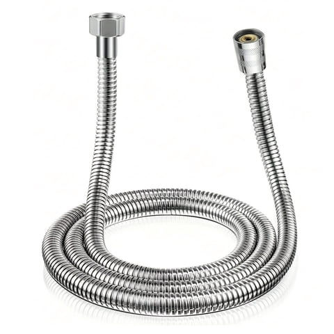 Fylivore 118 Inches Extra Long Shower Hose, Stainless Steel Handheld Shower Head Hose Replacement, RV Shower Hose for Hand Held Shower, Chrome Water Hose