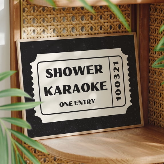 Shower Karaoke Ticket Art And Funny