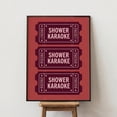 Singer Wall Shower Karaoke Ticket Wall Art Print, Retro Music Bathroom Singer Decor ...