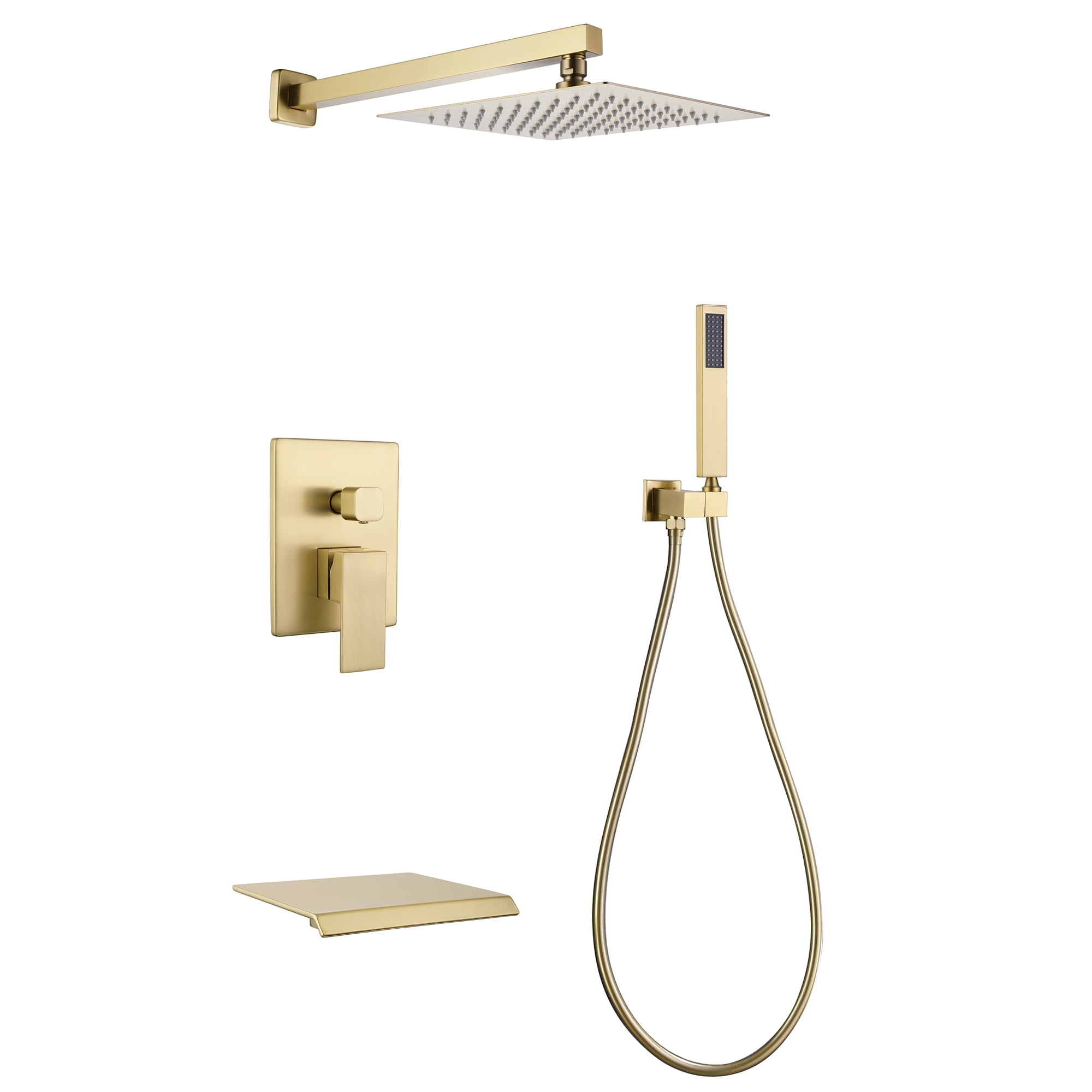 Shower Kit with Tub Spout, Shower System Pressure Balanced with Rough