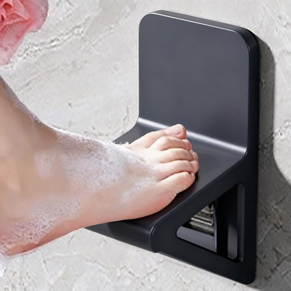 Shower Leg Rest Foot Step with Tray for Safe and Convenient Shaving in Bathroom Tile and Glass Enclosures