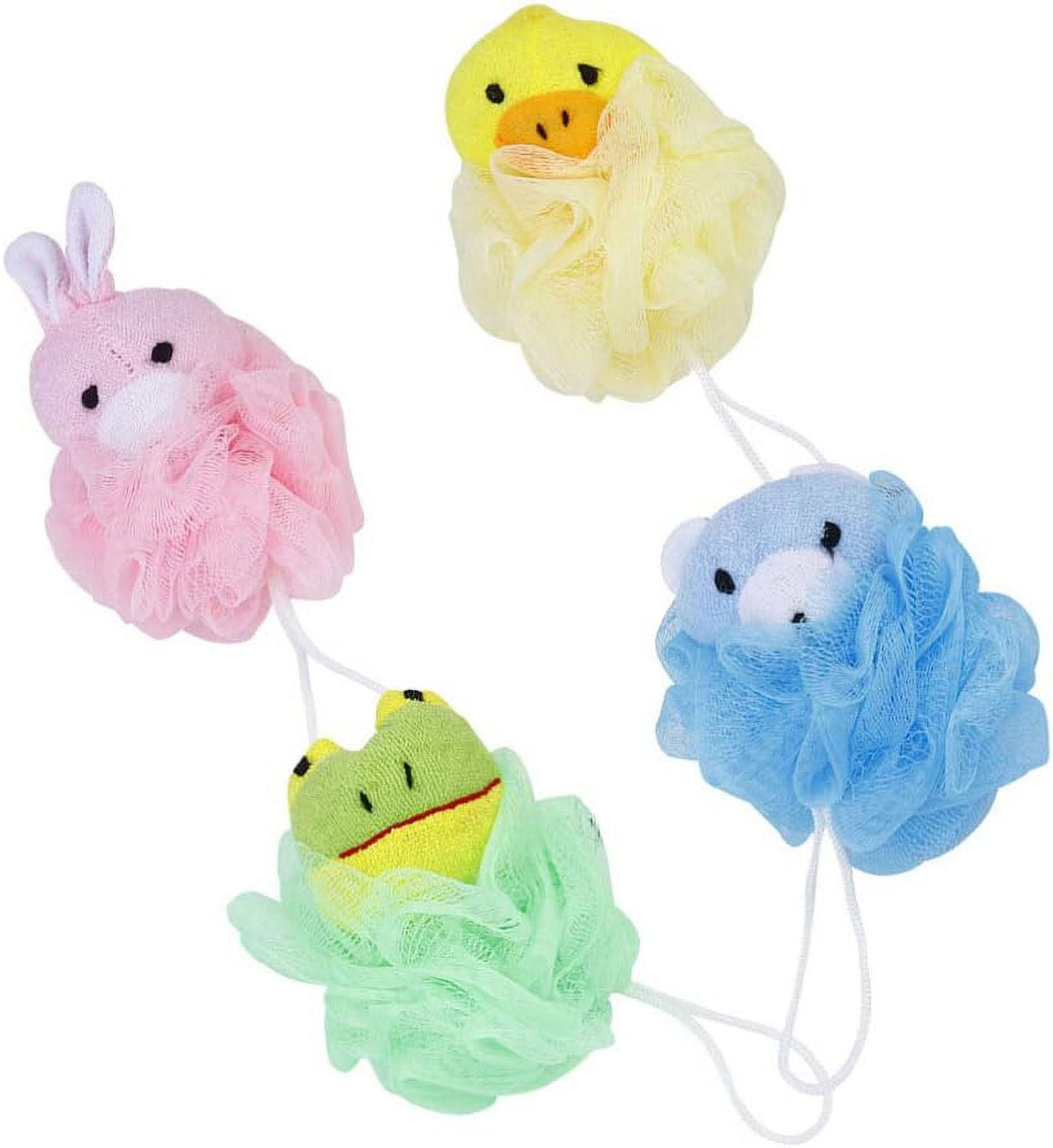 Shower Loofah Sponge 8pcs Cute Animal Bath Shower Sponge Loofahs Mesh