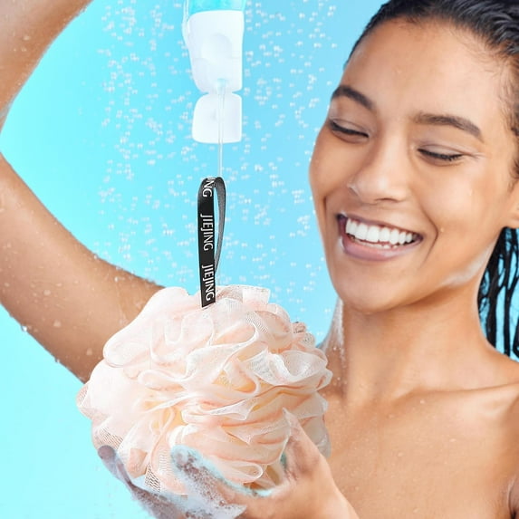Shower Loofah Sponge,Exfoliating Body Bath Flowers,Bath And Bath Sponge, 1 Set Mesh Pouf Bath Scrunchies Body Wash for Women Men