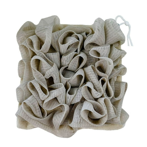 Shower Loofah with Soap Holder Natural Fiber for Rich Bubbles and Back Scrubbing
