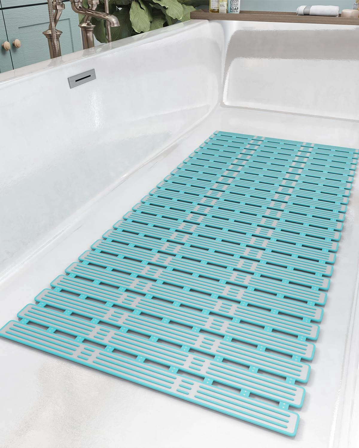 Shower Mat 35.5x16, Non Slip Bathtub Mats for Bathroom, Long Bath Tub ...