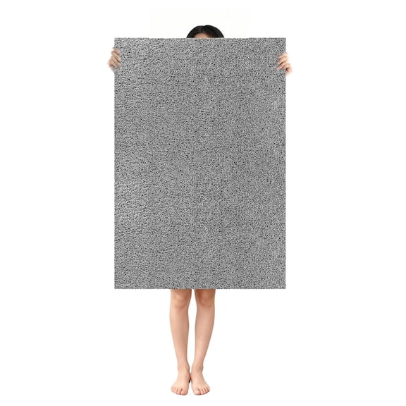 Shower Mat Non Slip: 35.4 X 23.6 Inch Extra Large Mats Foride With Drain Hole - Soft Pvc Loofah Anti Slip Stall Walk-in And Bathroom Quick Drying