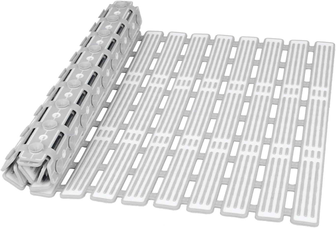 Shower Mat Non Slip Anti Mould-90 x 40 cm Extra Long Grey Bathtub Mats ...