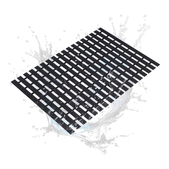 Shower Mat Non Slip Bathtub Mat and Drain Hole Shower Mat and Drain Holes 6FTX34FT Bath Mat for Tub & Shower. Dry, Easy to Cut,for Tub & Shower(Black)