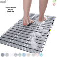 thumbnail image 1 of Shower Mat Non Slip Bathtub Mat - 36 x 16 Inch TPE+PP Soft Anti Slip Bath Mat for Tub, Slatted Shower Floor Mat with Powerful Suction Cups and Drain Holes, Easy to Cut, Machine Washable, 35.4" Grey, 1 of 6