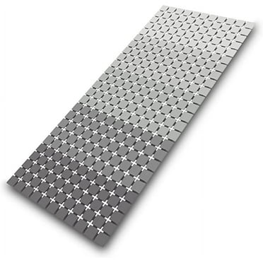 Shower Mat Non Slip Bathtub Mat, Anti Slip Bath Mat for Tub, Shower Floor Mat Non Slip with Drain Hole and Large Suction Cups for Bathroom, 33.4 * 15.7 Inch (GRADIENT GREY)