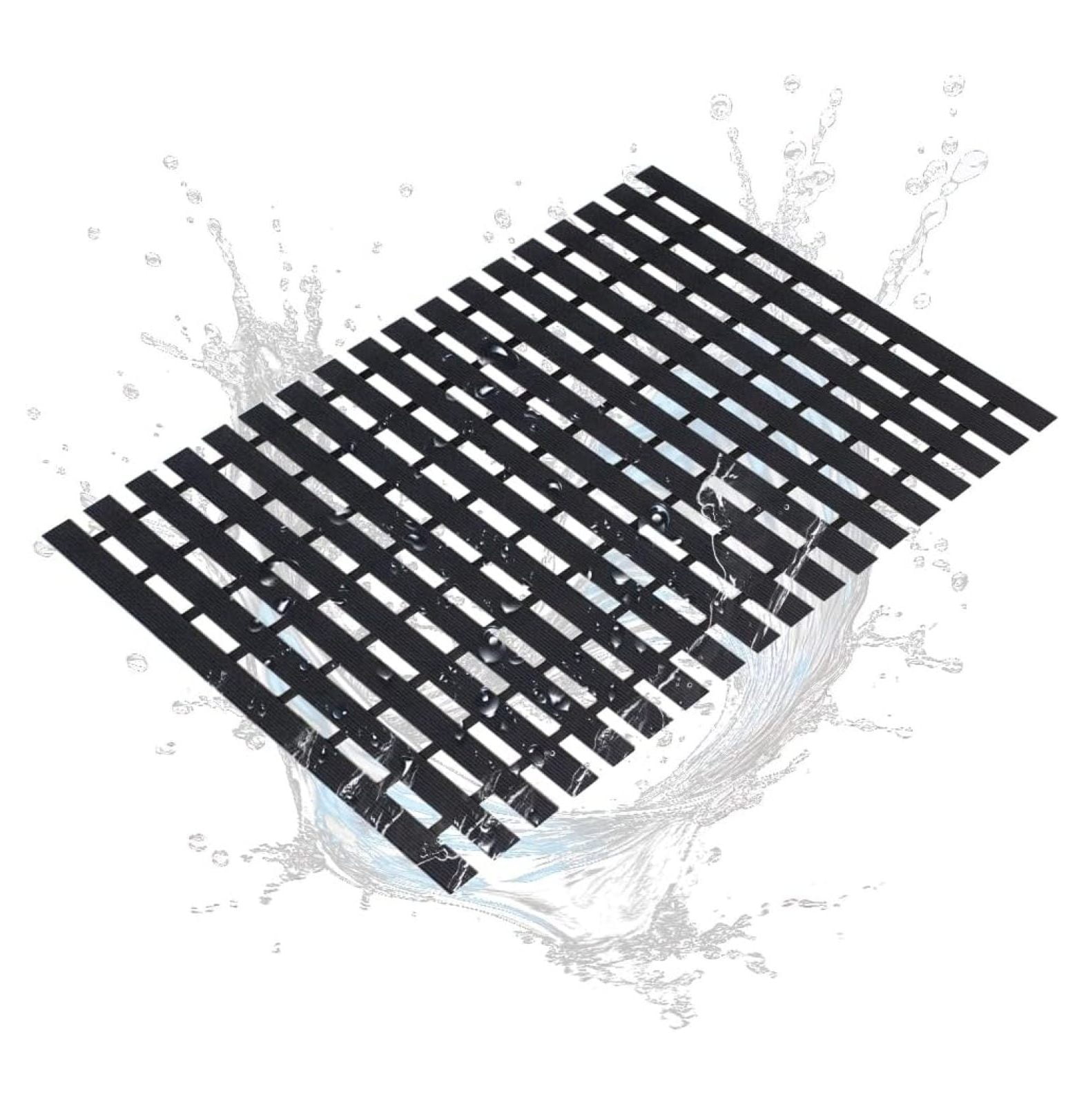 Shower Mat Non Slip Bathtub Mat and Drain Hole Shower Mat and Drain