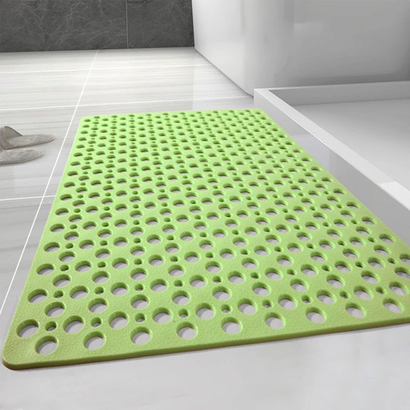 Shower Mat for Bathroom Tub and Shower Non Slip Extra Thick Soft TPE Bath Mat with Strong Suction Cups Fast Dry