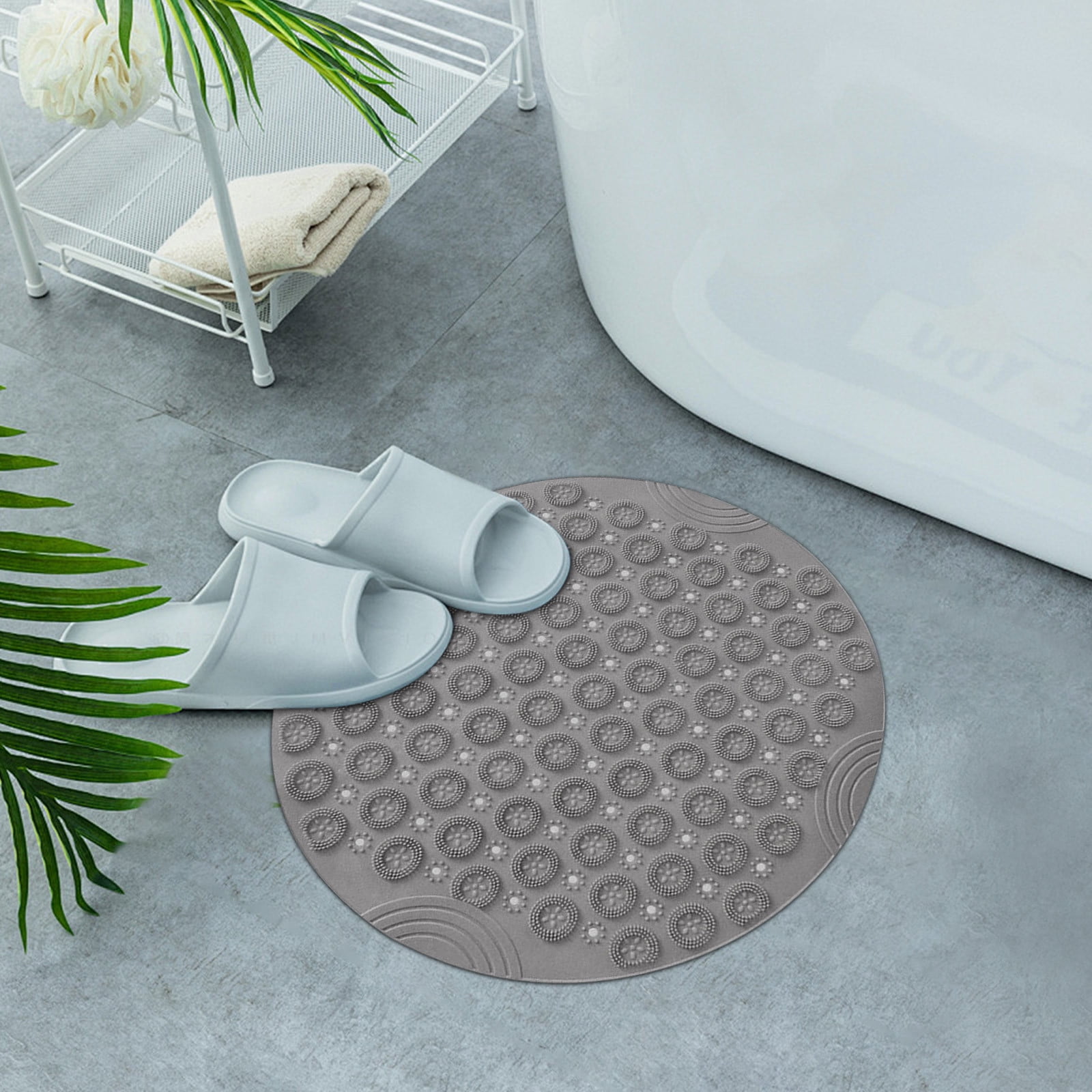 Shower Mat for Kids Nonslip Round Bathtub Mats with Suction Cups ...