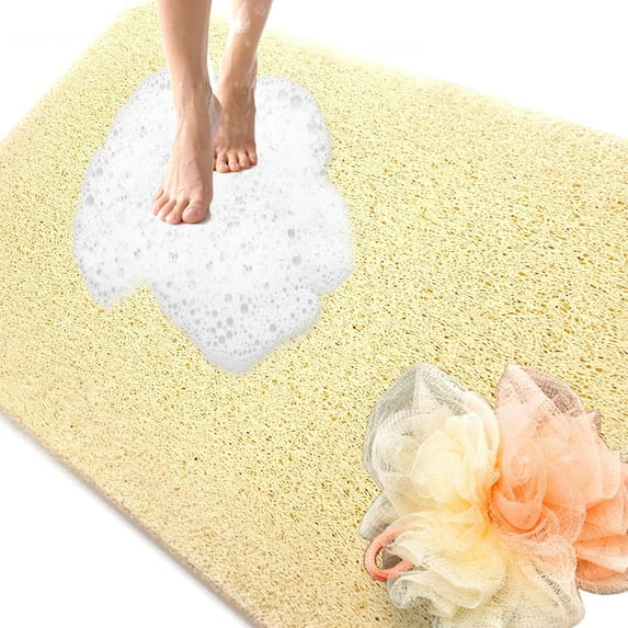 Shower Mats Non Slip for Elderly, Lager Loofah Bath Mats for Shower, Non-Slip Bath Mat for Elderly-Grey