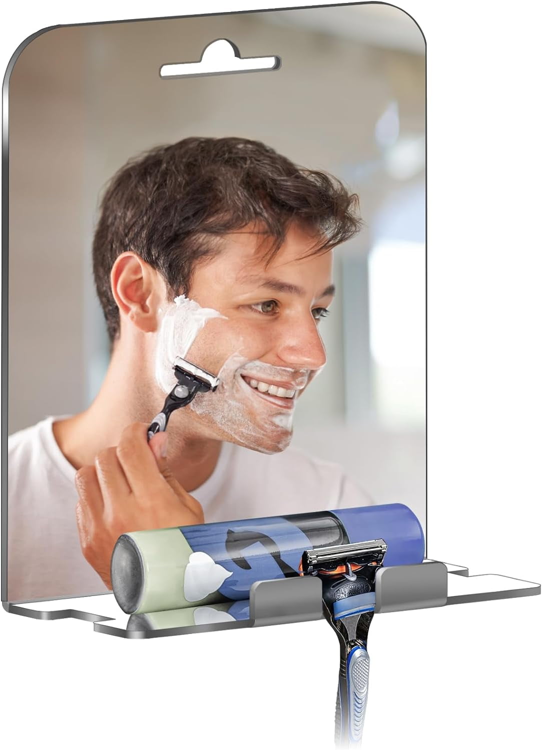 Shower Mirror Fogless for Shaving with Razor Holder No Fog Mirror for