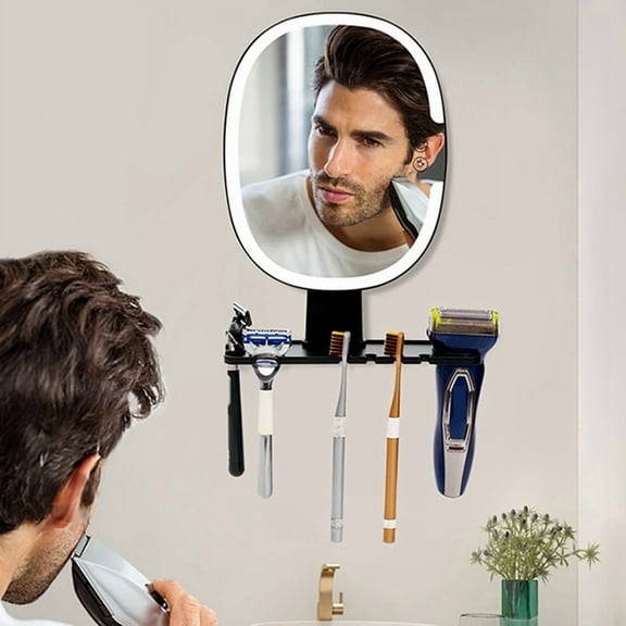 Shower Mirror for Shaving with Lights, LED Mirror Shower Shaving Mirror with 3 Color Adjustable Brightness,Wall Mounted