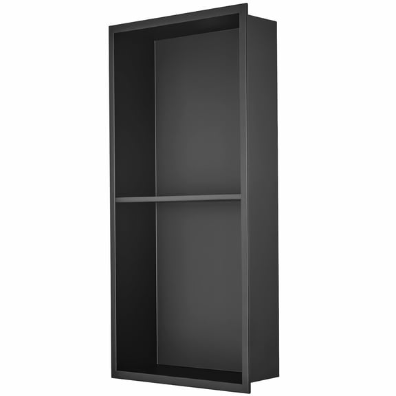 Shower Niche 13x25 Inch, Stainless Steel Shower Recess, Double Shelf Wall Niche - Waterproof Rust-Proof Bathroom Storage for Shampoo & Soap