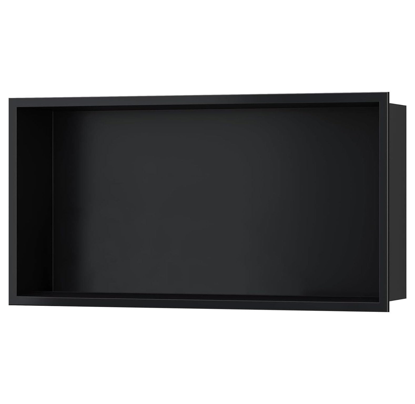 Shower Niche 28" X 16" Black, Stainless Steel Shower Wall Niche for Bathroom Storage No Tile Needed Over Mount Installation