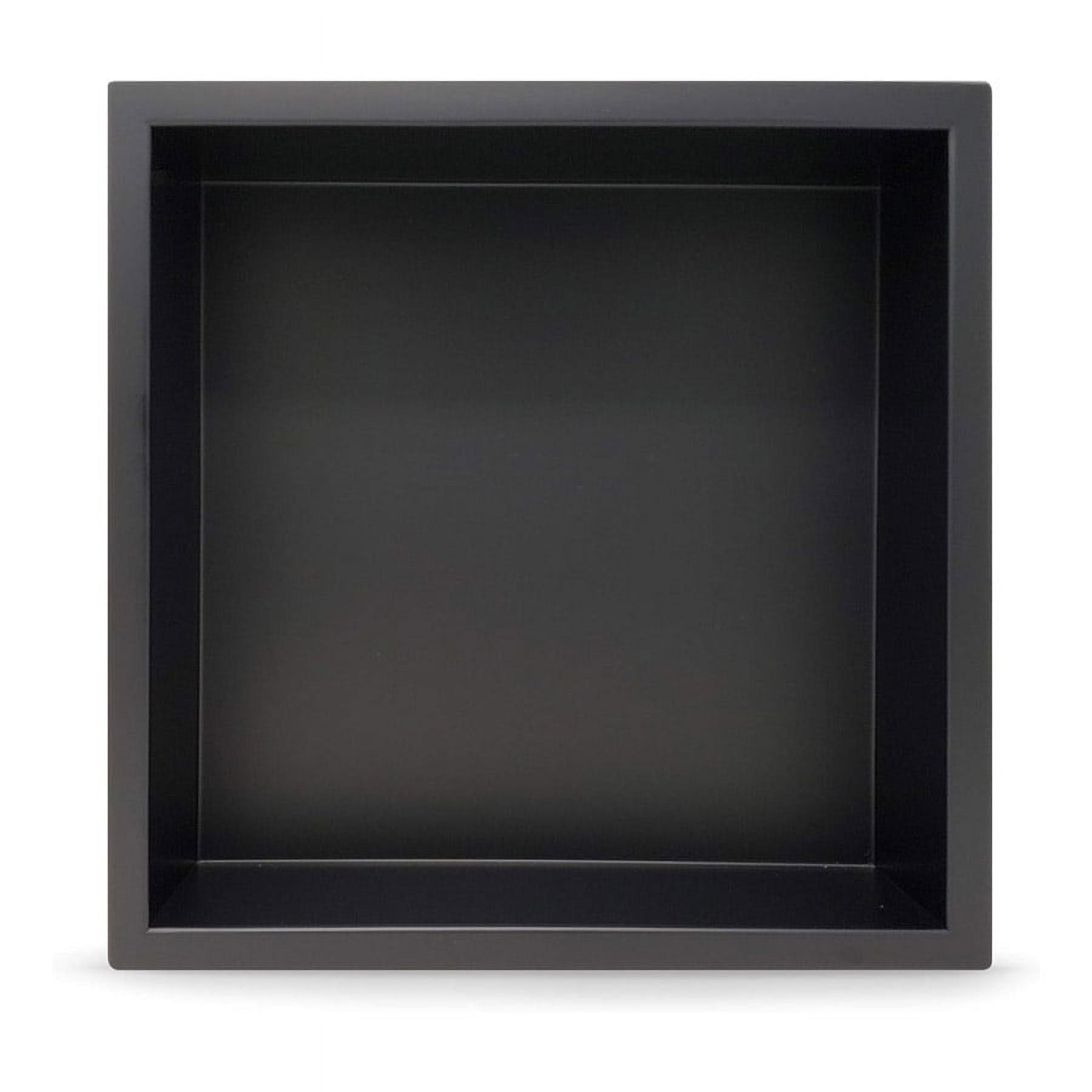 Black Stainless Steel 12" x 12" In-Wall Shower Niche