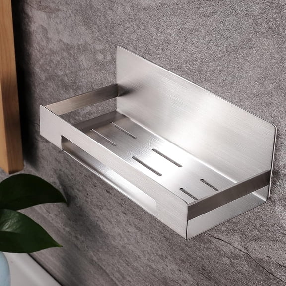 Shelf For Lavatory, Space Saving Design Stainless Steel Shower Caddy Waterproof Rustproof With Strong Load-bearing For Ceramic Tiles Glass