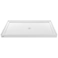 thumbnail image 1 of Shower Pan, 60″ L x 36″ W Single Threshold Shower Base, Rectangle Acrylic & PVC Showering Base in White, Slip-Resistant Showering Pan Bases with Drain & Cover for Bathroom, Center Drain Location, 1 of 7