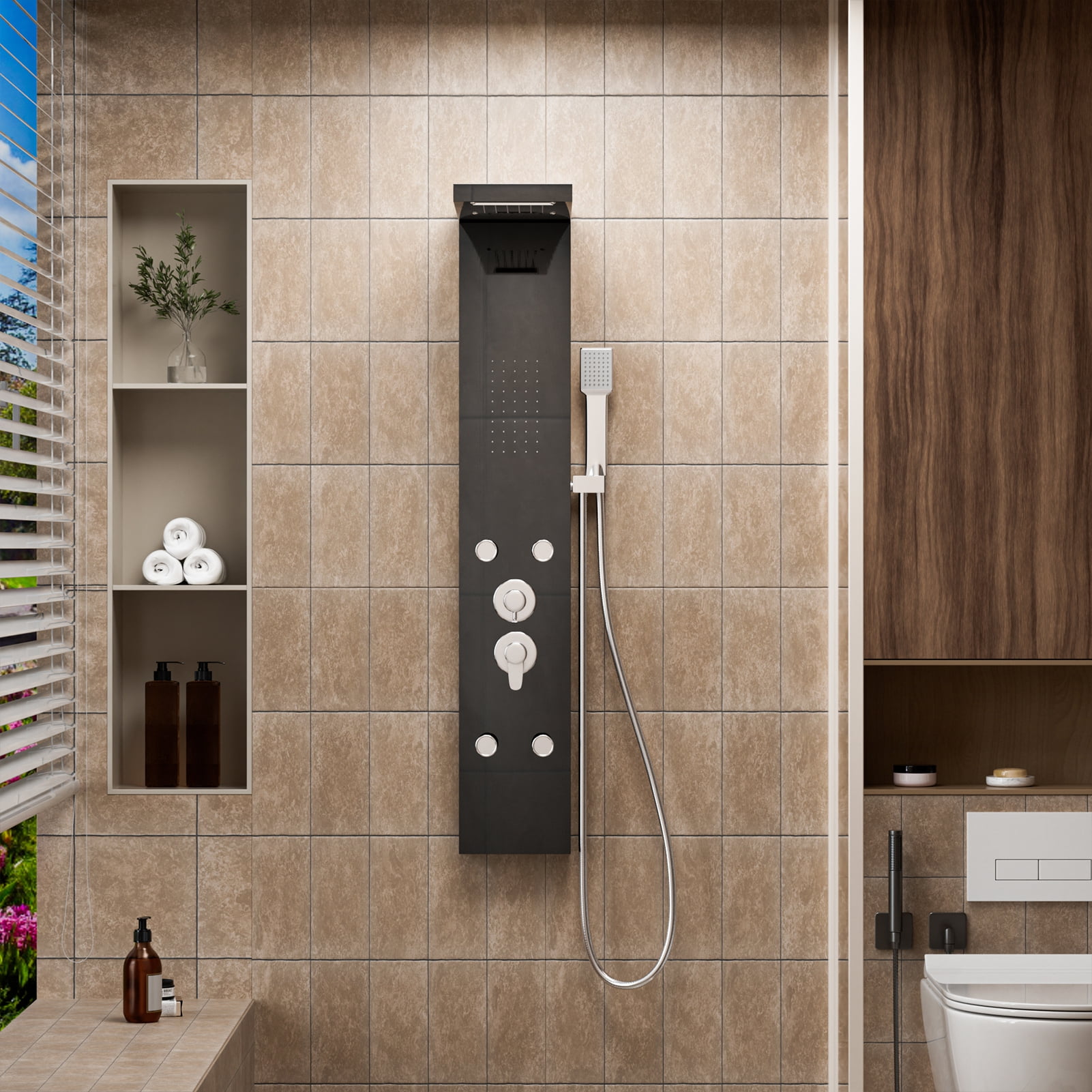 Shower Kit Stand Up Shower With Seat Shower Panel Tower System