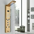thumbnail image 1 of Shower Panel Tower With Rainfall Waterfall Massage Jets LED Shower System Brushed Gold, 1 of 5