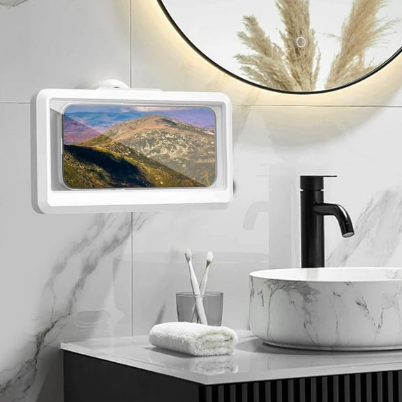 Shower Phone Holder, 360° Rotatable Adjustable Waterproof Phone Case, Wall Mounted Phone Stand, Shower Accessories for Bathroom Pool