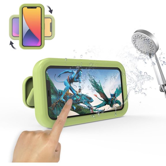 Shower Phone Holder,360? Rotation Shower Phone Case, Angle Adjustable, Anti-Fog High Sensitivity,for Bathroom,Batheub, Kitchen Wall,Compatible with 4" - 6.8" Cell Phones