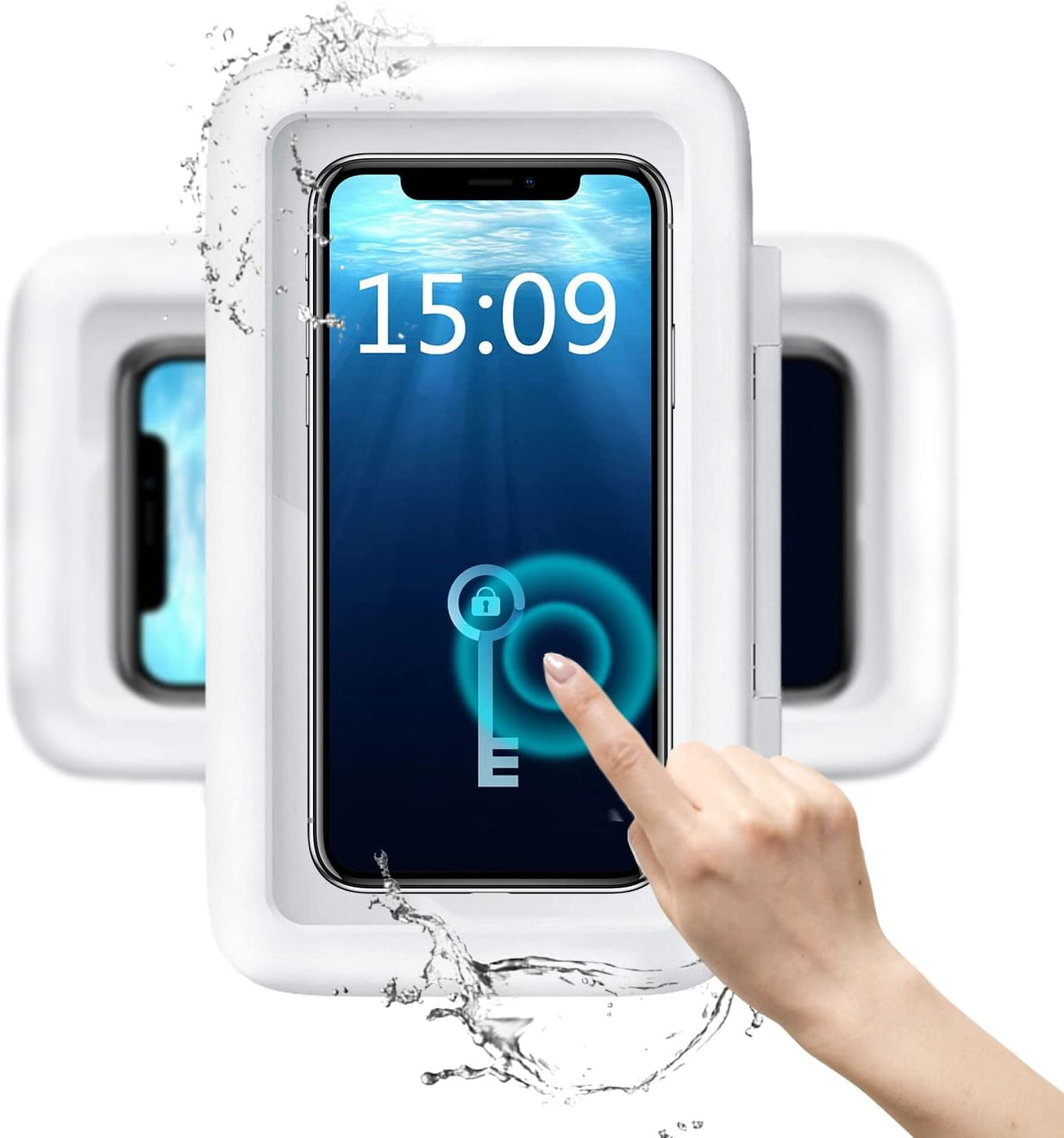 Shower Phone Holder Waterproof 360° Rotating Anti-Fog Case For