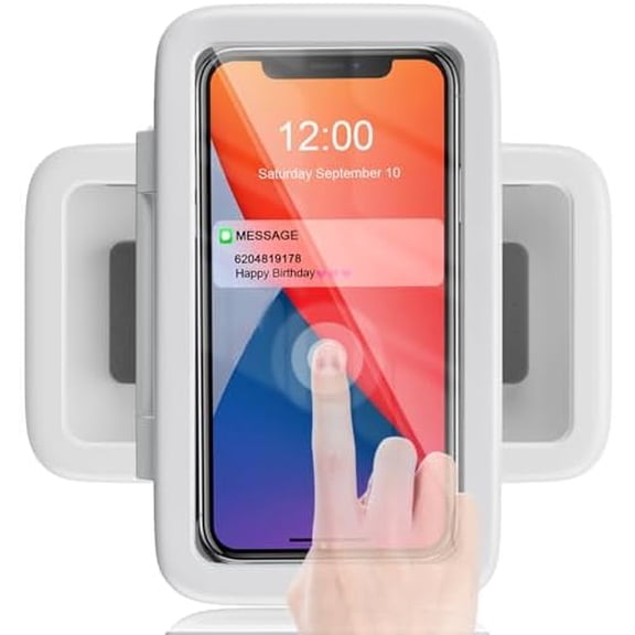 Shower Phone Holder Waterproof, 480° Rotatable Adjustable Bathroom Wall Phone Mount Stand, Anti-Fog High Sensitivity iPhone Case, Anti Fog Case Bathroom Accessories for 4-7'' Cellphones
