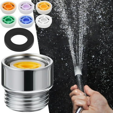 AIEX 12 Pcs Water Flow Restrictor, Multiple Specification Shower Flow Reducer Limiter Regulator, 1.2/1.5/1.8/2.0/2.2/2.5 GPM Flow Restrictor For Shower Head Fixed Water Saving (15mm/16mm In Diameter