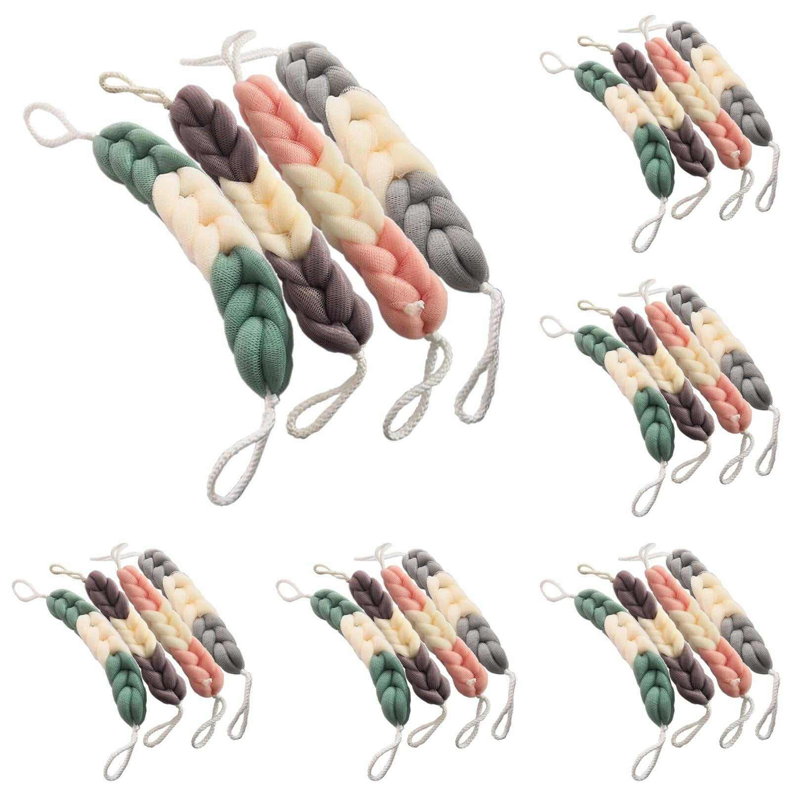 Shower Puffs with Handle Scrub Exfoliating Korean Valley Soap & Shower