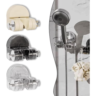 Integrated Suction Cup Shower Rack, 2024 Upgrade Adjustable Wall Mounting Shower Holder, No