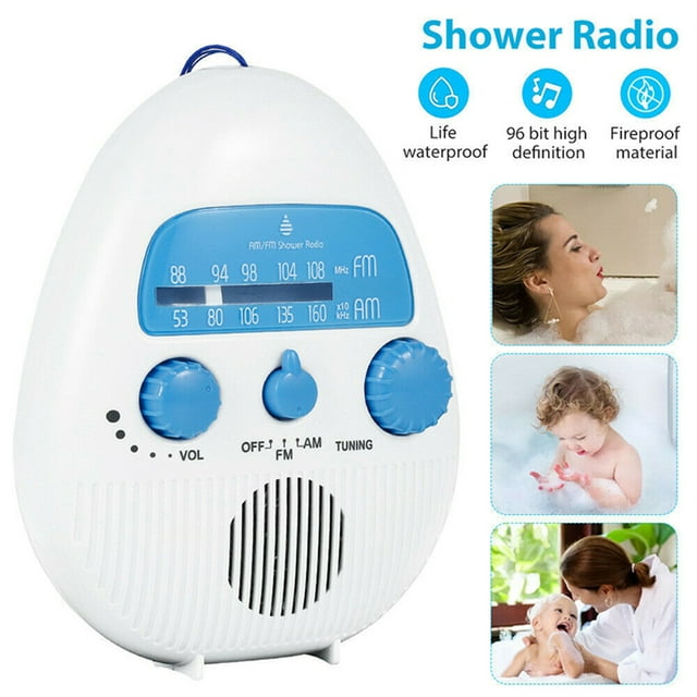 Shower Radio Adjustable Volume Long Standby Life Shocking Sound