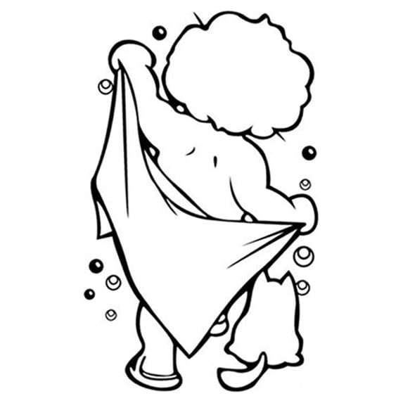 Shower Removable PVC Waterproof Home Room Decor Wall Stickers Toilet Door DIY Funny Bathroom Glass Sticker