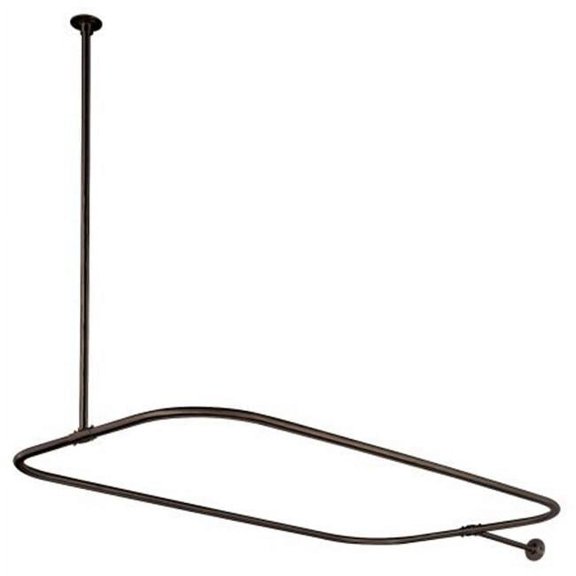 Shower Ring With Ceiling Support - Oil Rubbed Bronze