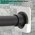 Shower Rod Holders,2 Ways InstallAdhesive and Screws,Bathroom Rod