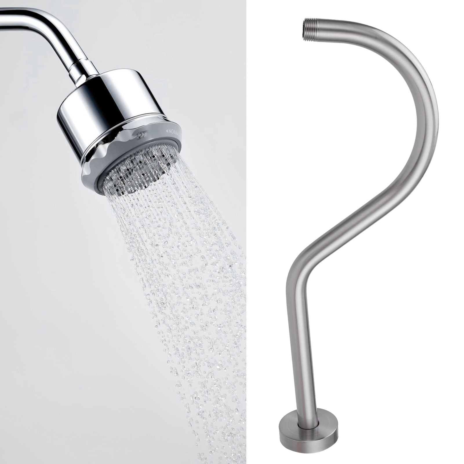 Shower Rod, NPT1/2 Male Thread Shower Arm Stainless Steel Wear With