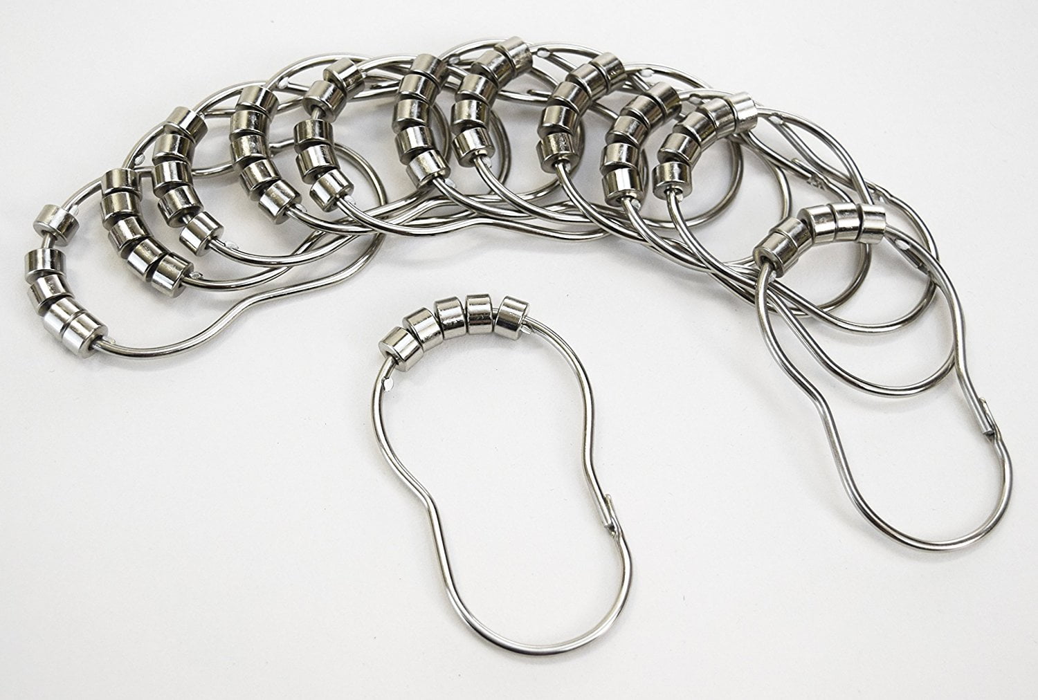 Shower Roller Rings - Rust Proof Shower Rings Stainless Steel, Stylish ...