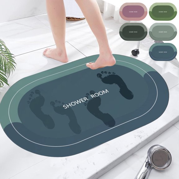 Shower Room Mat, Modernized Rug for Bathroom, Bathroom Mat Quick Dry, Absorbent Non Slip Quick Dry Bath Mat (15.7 x 23.6in)