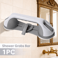 thumbnail image 1 of Shower Safety Grab Bar for Elderly - Suction Cup Handle with Ergonomic Wave Design, Strong Vacuum Lock, 240lb Capacity - Portable Bathroom & Tub Assist Rail - Easy Install No Tools, 1 of 12