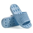 thumbnail image 1 of Shower Sandals Women Men Quick Drying Bath Slippers Non Slip Dorm Shoes Blue, Size 12, 1 of 7