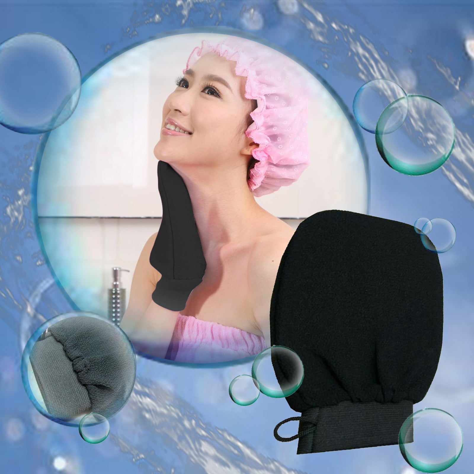 Shower Scrub Facial Brush Hair Wrap Strips head Removal head Remover