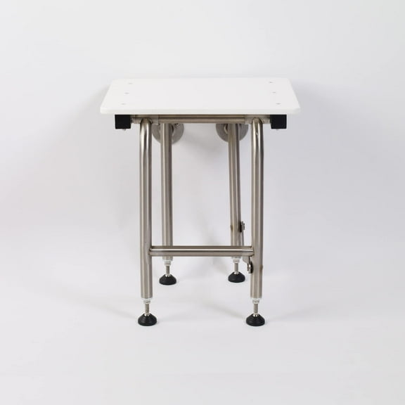 Shower Seat HDP with Legs, ADA Heavy Duty Shower Chair for Inside Shower 400lbs | 304 Stainless Steel | Shower Chair for Elderly and Disabled | Folding Shower Seat Wall Mounted | 16" x16”
