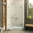 thumbnail image 1 of Shower Set for 30" x 30" Space - Neo Angle, Acrylic Shower Base with Compatible Glass Frameless Shower Enclosure - Polished Chrome, 1 of 13