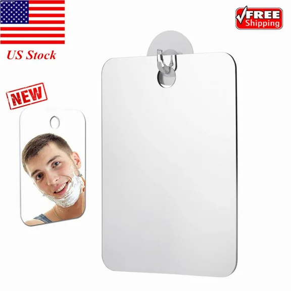 Shower Shaving Mirror Shatter Proof Makeup Mirror Home Bathroom Travel Camping